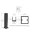 Cr Laurence Matte Black 12-in End Design Series Partition Post D990BL12E - alternate 4