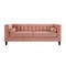 Homeroots 83" Blush Velvet Wood Sofa With Toss Pillows 543948 - alternate 4
