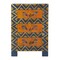 Homeroots 20in Blue and Brown Hand Painted Wood Accent Cabinet With Three Drawers 383195 - alternate 1