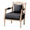 Baxton Studio Clemence French Provincial Grey Fabric Whitewashed Mahogany Wood Armchair 254-13828-ZORO - alternate 1