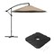 Pure Garden 10 ft Cantilever Patio Umbrella with 220lb Base, Tilt and Khaki Canopy 50-LG1046B - alternate 1