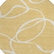 Homeroots 8' Gold And Ivory Round Abstract Washable Indoor Outdoor Area Rug 597477 - alternate 2