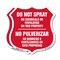 Signmission Bilingual No Spray Shield Sign Do Not Sp, 12 inch X 12 inch, Plastic Sign, 2PK SHI-P-2PACK-12-366 - alternate 1