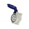 Walther-Werke Pin and Sleeve Receptacle, 30A, 3Ã¸Y 120/208 or 230, 3 Phase, 3 Pole, Blue, NEMA Not Rated 530509 - alternate 3