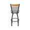 Holland Bar Stool Co Eleanor 36in Swivel Extra Tall Bar Stool, Pewter Finish, Medium Back and Canter Folkstone Grey Seat 880 - alternate 4