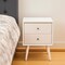 Homeroots 26" Solid Wood and Wood Two Drawer Nightstand 399265 - alternate 2