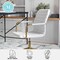 Martha Stewart Taytum Upholstered Office Chair in White/Polished Brass CH-142370-WH-GLD-MS - alternate 4