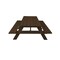 Homeroots 94" Dark Brown Solid Wood Outdoor Picnic Table 525002 - alternate 3