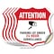 Signmission Video Surveillance Shield Sign Attention, 6 inch X 6 inch, Vinyl Decal, 5PK SHI-D-5PACK-6-469 - alternate 1