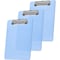 Acrimet Clipboard Memo Size A5 Low Profile Clip (Plastic) (Clear Blue Color), 3PK 137B.2 - alternate 1