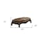 Homeroots 65in Brown Tufted Faux Leather Upholstered Bench 374227 - alternate 3