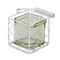 Homeroots 4" White Glass and Metal Lattice Tabletop Lantern Candle Holder 488179 - alternate 2