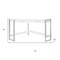 Homeroots 42" White and Silver Corner Computer Desk 355733 - alternate 2