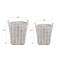 Happimess Arbour Hand-Woven Rattan Nesting Baskets with Wheels and Handles, White Wash/Kubu Gray, 2PK BSK1002A-2SET - alternate 2