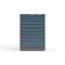Strong Hold 10 drawer cabinet - (2x 2ft, 8x 3ft) - Blue accents - Electronic Lock S3044-PPRAS-1003FS - alternate 1