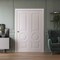 Sartodoors Sliding Closet Bi-fold Doors 64 x 96 inches, BASIC 9801 White, Sturdy Tracks Moldings Trims Hardwa BASIC9801BF-SKIN-6496 - alternate 3