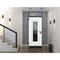 Vdomdoors Steel Door Ballucio 6044 Gray Graphite Top Exterior Window Stainless Inserts Single Modern Painted- BALLUCIO6044EXD-GRE-W36xH80+16-RH-I - alternate 2