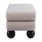 Homeroots 46in Gray and Black Fabric and Solid Wood Upholstered Bench 668862 - alternate 3