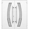 Vdomdoors Steel Double Doors Deux 6500 White Stainless Inserts Single Modern Painted DEUX6500DEXD-WS-RH-W72 x H80 - alternate 3