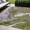 Homeroots 5' X 8' Olive Green Purple And Beige Abstract Washable Indoor Outdoor Area Rug 602648 - alternate 1