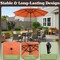 Pure Garden 9 ft Patio Umbrella with 19lb Base, Easy Crank and Orange Vented Canopy 50-LG1052B - alternate 3
