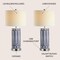Jonathan Y Sulka 27 in. Ceramic/Iron Contemporary USB Charging LED Table Lamp, Navy/Chrome, 2PK JYL6615A-SET2 - alternate 4