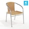 Flash Furniture 4PK Commercial Aluminum & Beige Rattan Stack Chair 4-TLH-020-BGE-GG - alternate 4