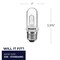 Bulbrite Mini 100w T8 Medium Screw Base E26 Clear Dimmable Soft White 2900K Halogen Light Bulb, 5PK 861993 - alternate 4