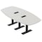 Skutchi Designs Arc Boat Conference Table With Power, 48 in W, 96 in L HAR-ABOT-48X96-T.BK-U779-EBLK - alternate 1