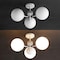 Jonathan Y Olivier 23.5" 3-Light Bohemian Farmhouse Iron/Frosted Glass LED Semi Flush Mount, White JYL7600D - alternate 3