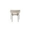 Homeroots Set of Two Light Gray and Gunmetal Boucle and Stainless Steel Open Back Dining Arm Chairs, 2PK 719096 - alternate 2
