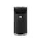 Suncast Commercial METAL HALF ROUND 9 GALLON TRASH CAN with ASHTRAY MTCRES901BKS - alternate 2