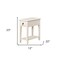 Homeroots 23" White Wood End Table With Drawer And Magazine Holder 285371 - alternate 3