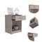 Homeroots 22" Wood One Drawer Nightstand 477920 - alternate 3