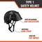 Malta Dynamics Safety Helmet, Polyethylene, Ratchet, Black, Fits Hat Size One Size Fits Most HTB1100 - alternate 2