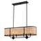 Vaxcel Berens Matte Black Farmhouse Chandelier Island Pendant Light Fixture Rattan Cane H0308 - alternate 1