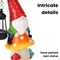 Techko Pip Mushcap Outdoor Solar Gnome Statue with Integrated LED Lantern, 8PK SG-823-8PK - alternate 3