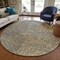 Homeroots 8' Gold And Gray Round Abstract Washable Indoor Outdoor Area Rug 596796 - alternate 2