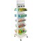 Azar Displays Pro Series: Two-Sided Pegboard Floor Display with Metal Frame, 16"W x 60"H 700800-WHT - alternate 3