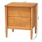 Baxton Studio Lucera Mid-Century Oak Brown 2-Drawer Bobbin Nightstand 257-14123-ZORO - alternate 5
