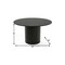 Homeroots 52" Black Solid Wood Pedestal Base Round Top Dining Table 721031 - alternate 2