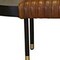 Homeroots Warm Brown Leather And Solid Wood Bench 391925 - alternate 2