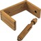 Homeroots Traditional Solid Teak Wall Mount Toilet Paper Holder 475854 - alternate 2