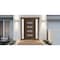 Vdomdoors Front Exterior Prehung Metal-Plastic Door, Manux 8113 Walnut, 2 Side Sidelite Transoms, Office Comm MANUX8113EXD-WLN-W14+32+14xH80-LH - alternate 2