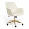 Martha Stewart Rayna Upholstered Office Chair in Off White/Polished Brass CH-220921-6-CR-GLD-MS - alternate 1