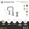 Kingston Brass Widespread Bathroom Faucet with Push Pop-Up Drain, Brushed Nickel KS1418RNK - alternate 3