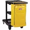 Rubbermaid Commercial Janitor Cleaning Cart with Zip Bag, 24 gal Capacity, 46 in L, 21 3/4 in W, 38 3/8 in H, Black/Yellow FG617388BLA - alternate 1