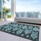 Homeroots 3' X 5' Teal Blue Aqua And Charcoal Southwestern Washable Indoor Outdoor Area Rug 587830 - alternate 2