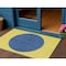 Homeroots 3' X 5' Yellow And Blue Striped Washable Indoor Outdoor Area Rug 597211 - alternate 1