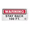 Mytee Products 8-1/2″x18″ Warning Stay Back 100 FT. Self-Adhesive Decal Laminated Sign, 2PK DECAL-W100x2 - alternate 6